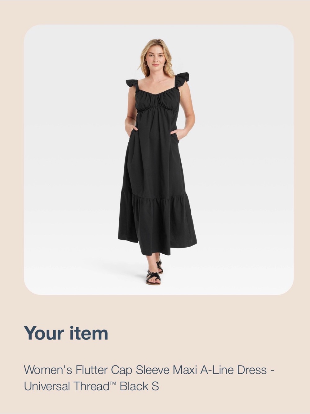 Universal Thread Black Ruffle Strap Maxi Dress - Picture 2 of 6